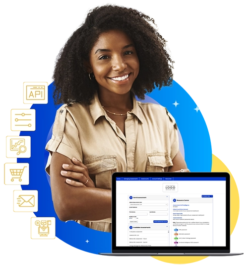 image of black woman and computer